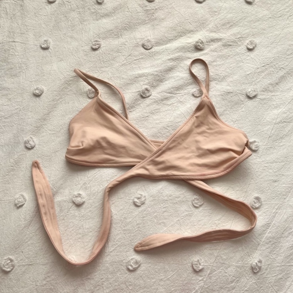 l*space wrap bikini top size xs
